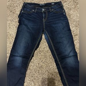 Suki High Super Stretch Skinny Jeans Silver Brand